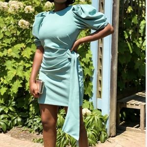 NY&co puffed sleeves dress L